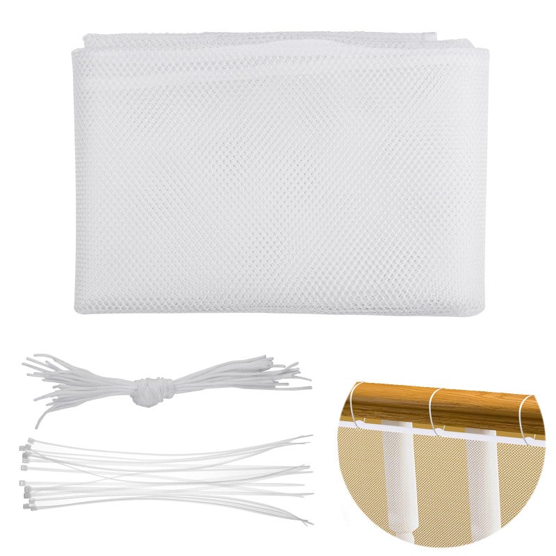 CM شبكة سلامة بطول 3م لحواجز السلم مع حبال لحماية الأطفال والحيوانات الأليفة على الدرج والشرفة والسرير - Image 1